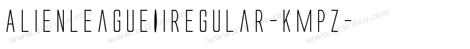 AlienLeagueIiRegular-KmpZ字体转换