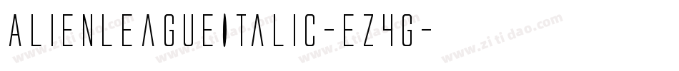 AlienLeagueItalic-ez4g字体转换