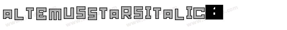 AltemusStarsItalic字体转换