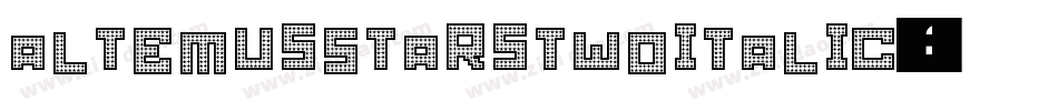 AltemusStarsTwoItalic字体转换