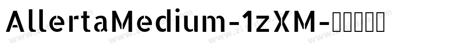 AllertaMedium-1zXM字体转换