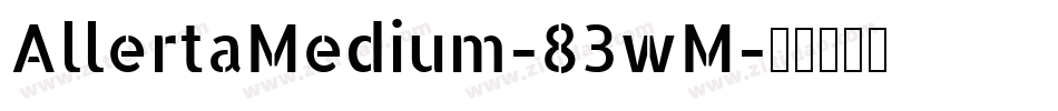 AllertaMedium-83wM字体转换