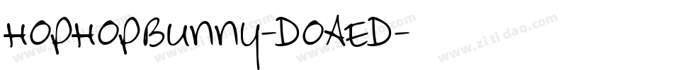 HopHopBunny-DOaED字体转换