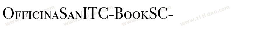OfficinaSanITC-BookSC字体转换