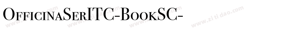 OfficinaSerITC-BookSC字体转换