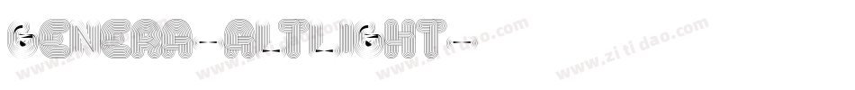 Genera-AltLight字体转换