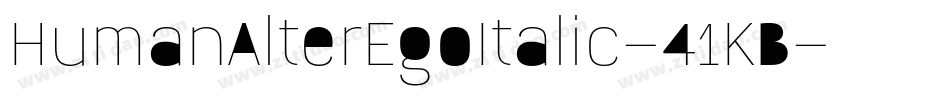 HumanAlterEgoItalic-41KB字体转换