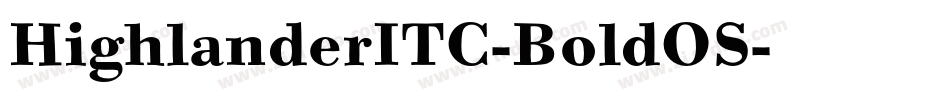 HighlanderITC-BoldOS字体转换