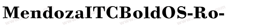 MendozaITCBoldOS-Ro字体转换