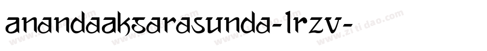 AnandaAksaraSunda-1Rzv字体转换