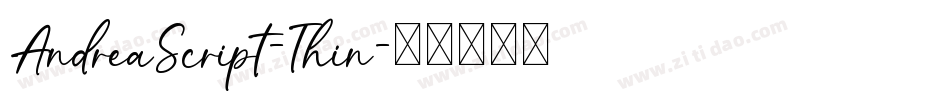 AndreaScript-Thin字体转换