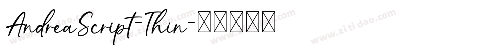 AndreaScript-Thin字体转换