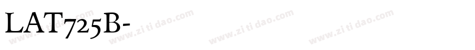 LAT725B字体转换