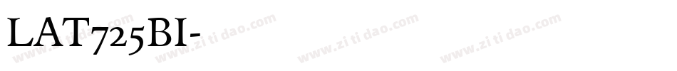 LAT725BI字体转换