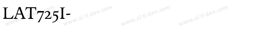 LAT725I字体转换