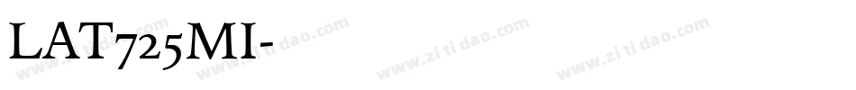 LAT725MI字体转换