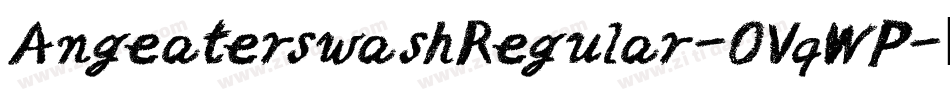 AngeaterswashRegular-OVqWP字体转换