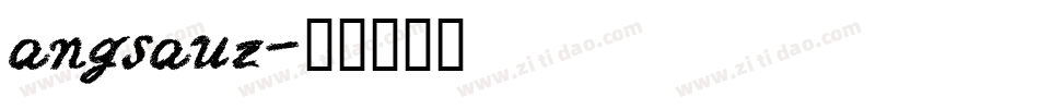 angsauz字体转换