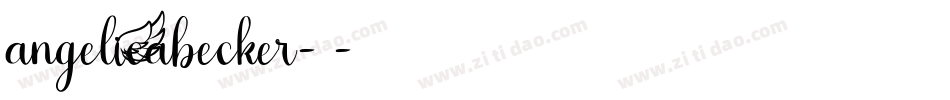 angelicabecker-2字体转换