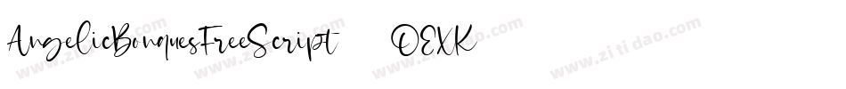 AngelicBonquesFreeScript-2OEXK字体转换