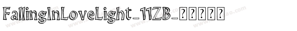 FallingInLoveLight-11ZB字体转换