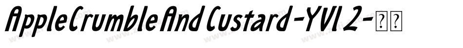 AppleCrumbleAndCustard-YVl2字体转换