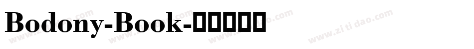 Bodony-Book字体转换