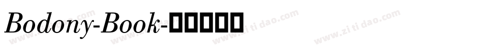 Bodony-Book字体转换