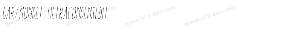 GaramondLT-UltraCondensedIt字体转换