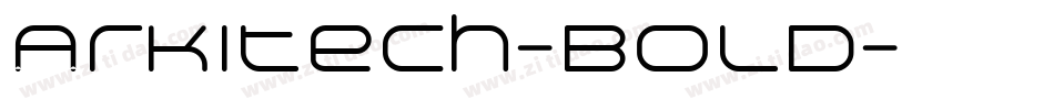 Arkitech-Bold字体转换