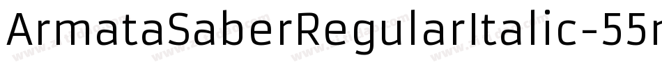 ArmataSaberRegularItalic-55nj字体转换