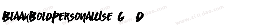 BlaakBoldPersonalUse-G28D字体转换