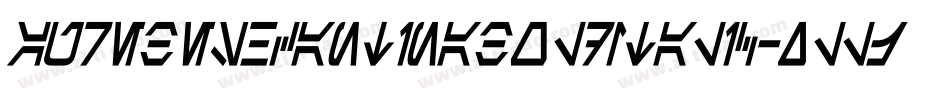 AurebeshCantinaBoldItalic-xllj字体转换