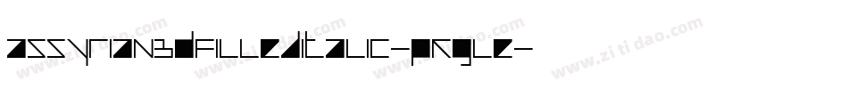 Assyrian3DFilledItalic-PKGLE字体转换