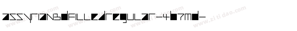 Assyrian3DFilledRegular-4B7MD字体转换