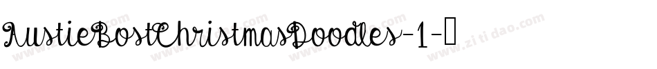 AustieBostChristmasDoodles-1字体转换