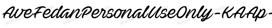 AveFedanPersonalUseOnly-KAAp字体转换