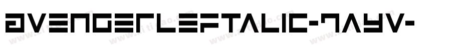 AvengerLeftalic-7aYV字体转换