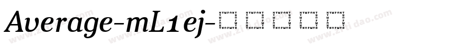 Average-mL1ej字体转换