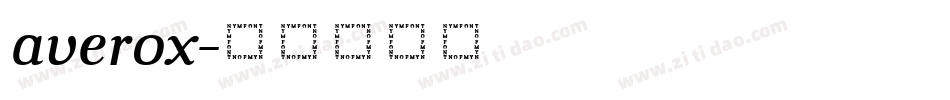 averox字体转换