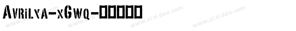 Avrilya-x6wq字体转换