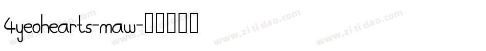 4Yeohearts-MAw字体转换