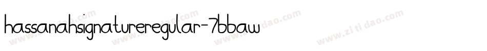 HassanahSignatureRegular-7BBAw字体转换