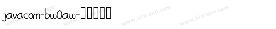 Javacom-BW0Aw字体转换