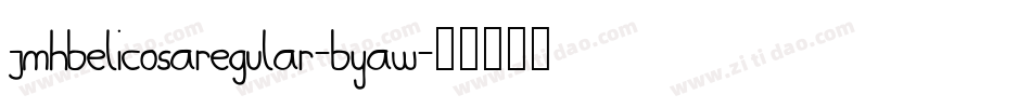 JmhbelicosaRegular-ByAw字体转换