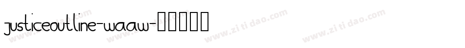 JusticeOutline-waAw字体转换