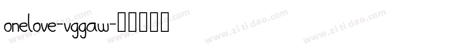 Onelove-VGGAw字体转换