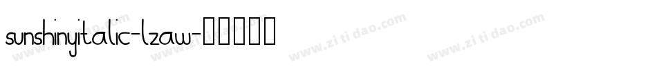 SunshinyItalic-lzAw字体转换