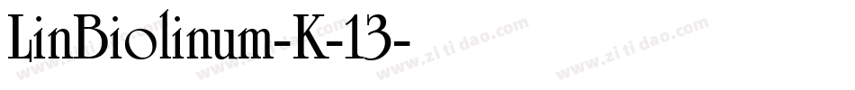 LinBiolinum-K-13字体转换