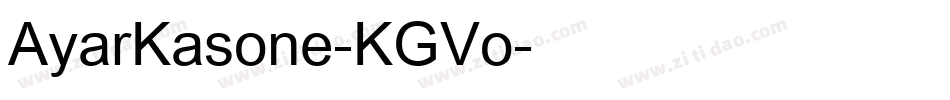 AyarKasone-KGVo字体转换